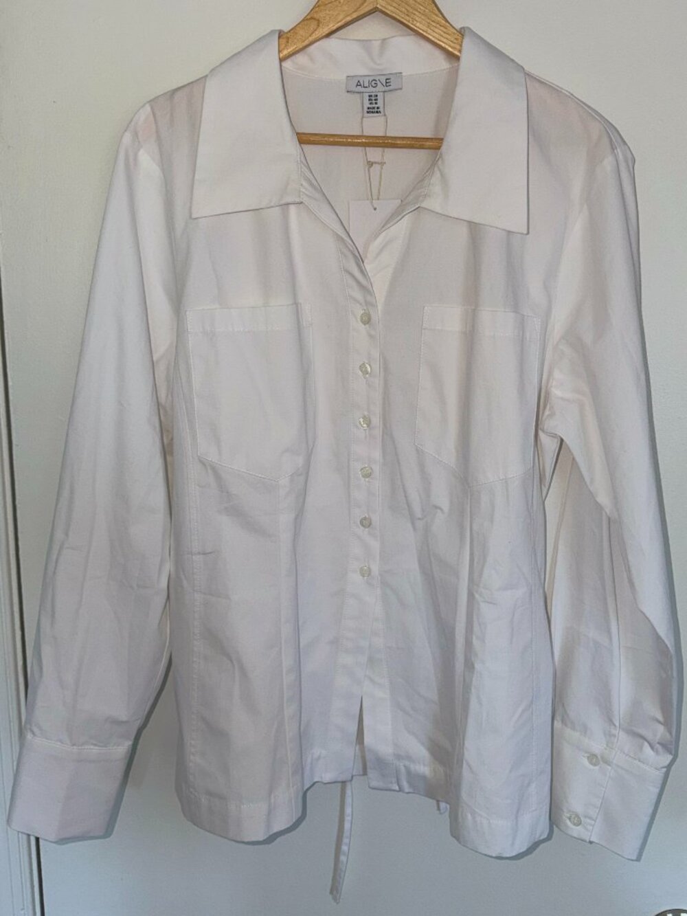 Aligne Tie-back Drey Seam Shirt UK20